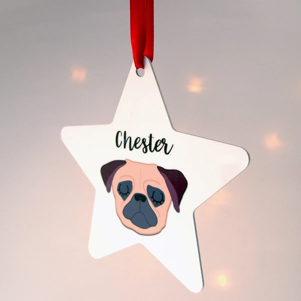 Personalised Dog Christmas Decoration Bold