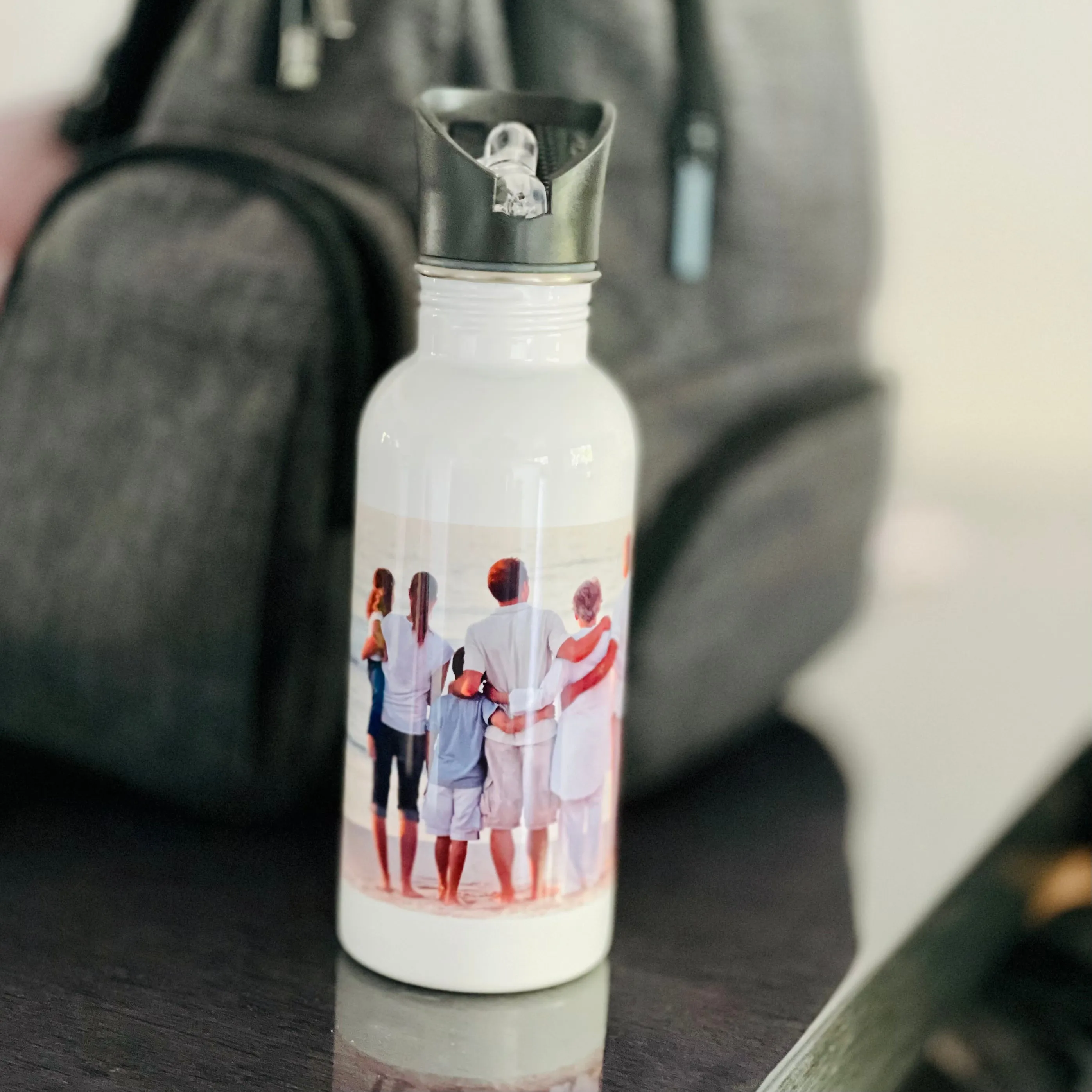Personalized 20oz Stainless Steel Water Bottle with Straw - Your Image