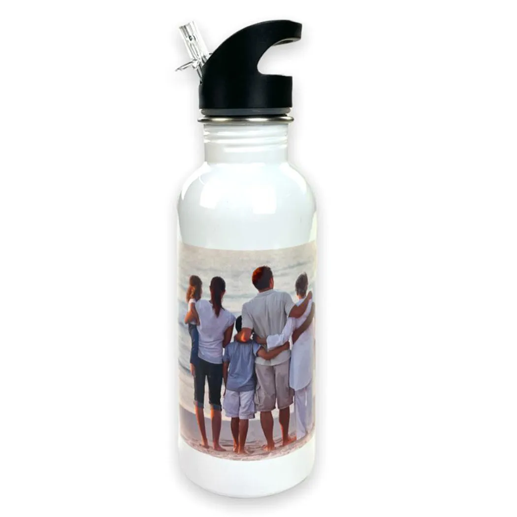 Personalized 20oz Stainless Steel Water Bottle with Straw - Your Image