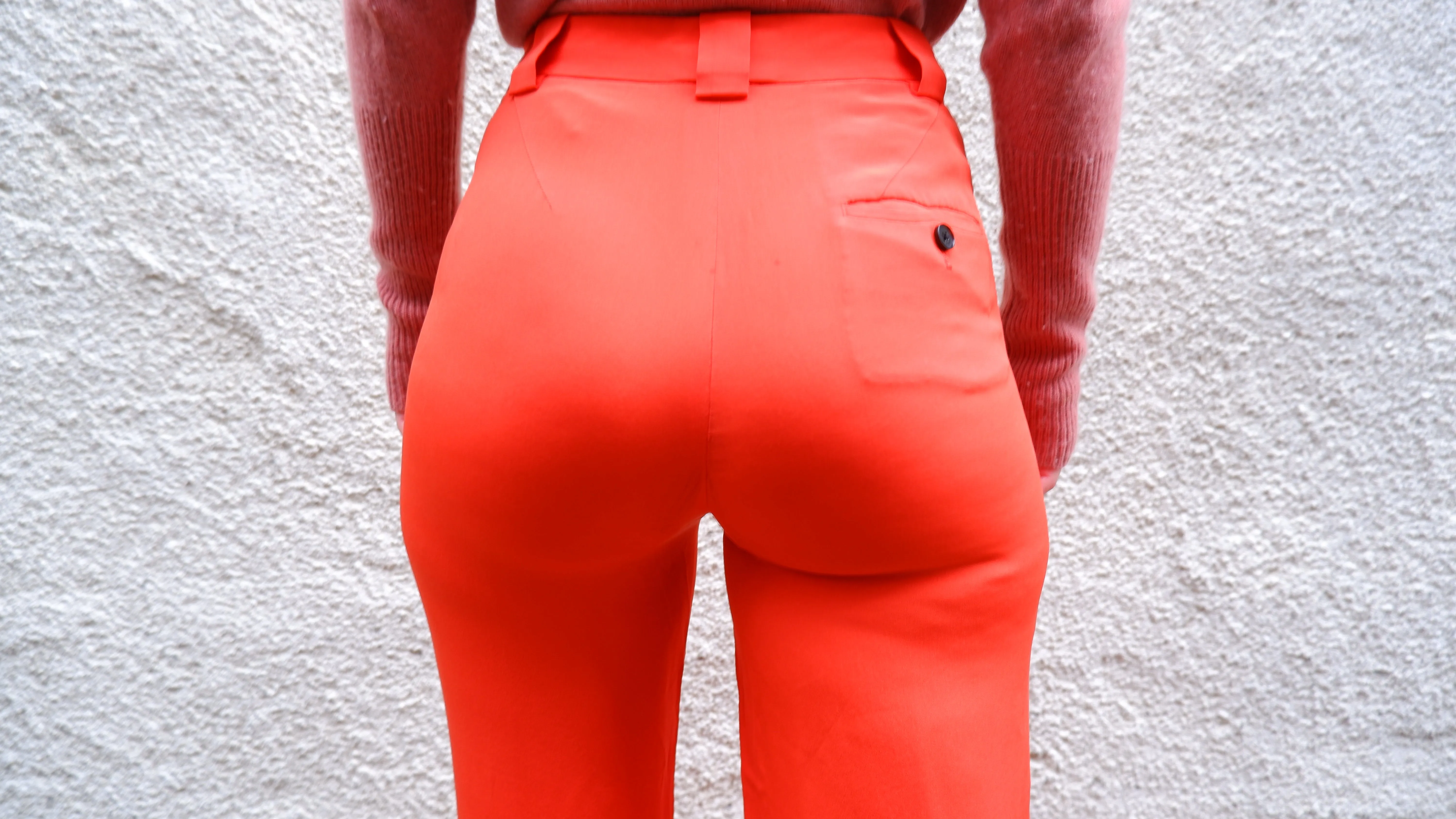 Phillip Lim Striking Orange 100% Silk Wide-Leg Trousers - 4