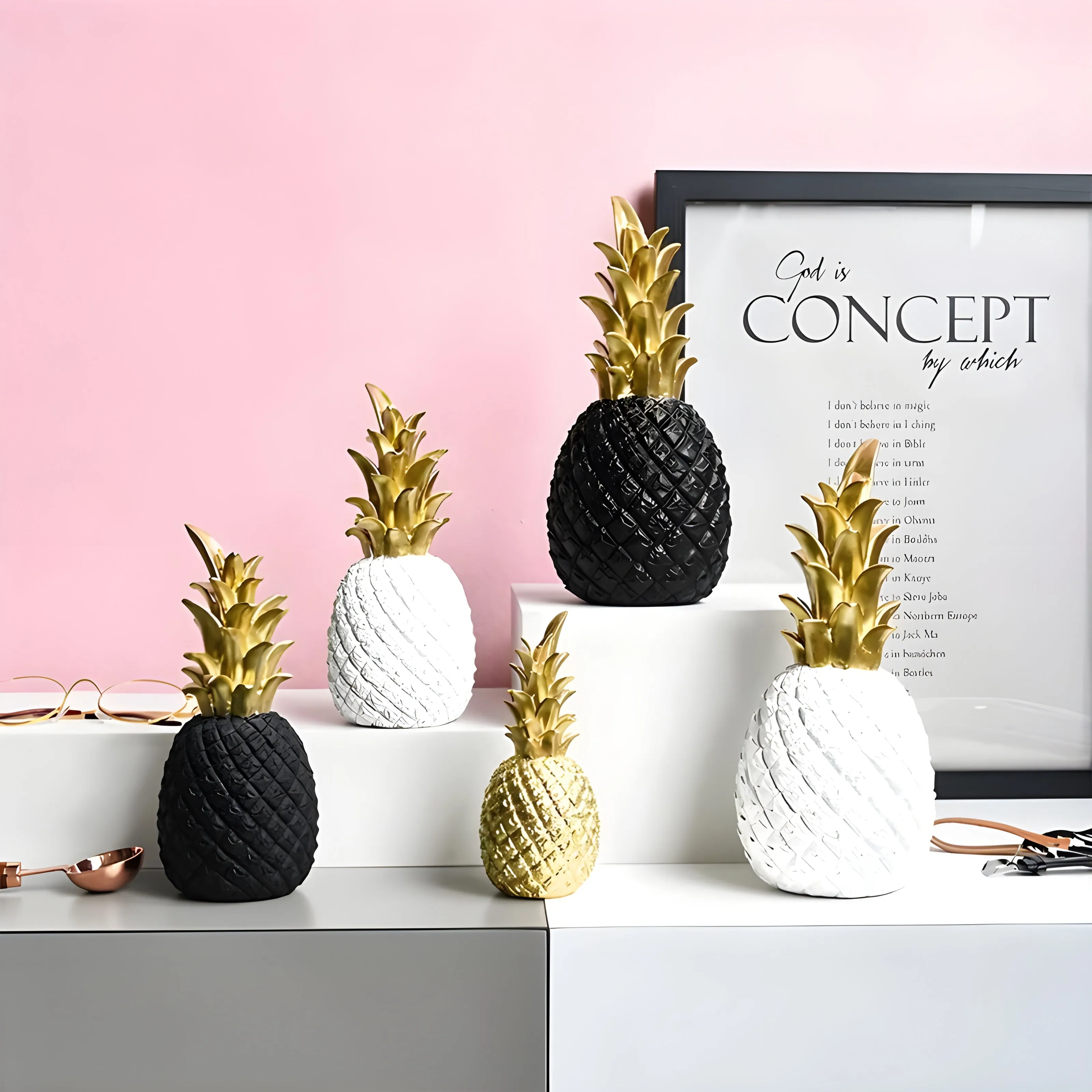 PineGlow Decor - Dekorative Ananas-Ananas-Wohnzimmer-Dekor