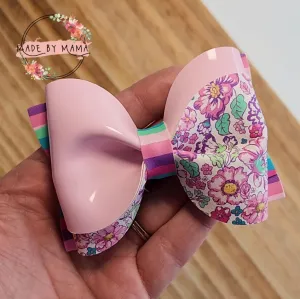 Pink/Purple Floral Bow