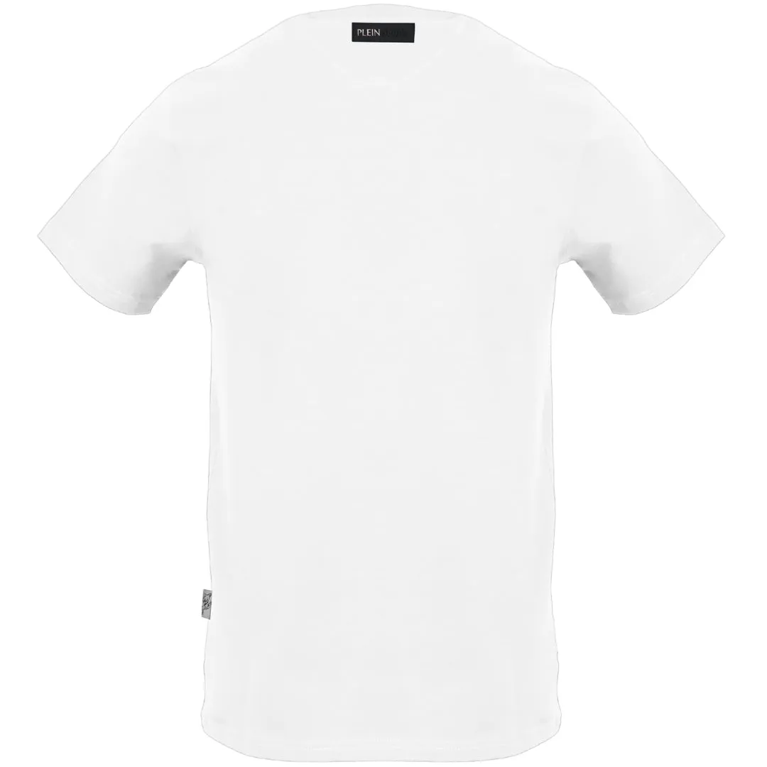 Plein Sport Large Striking Logo White T Shirt