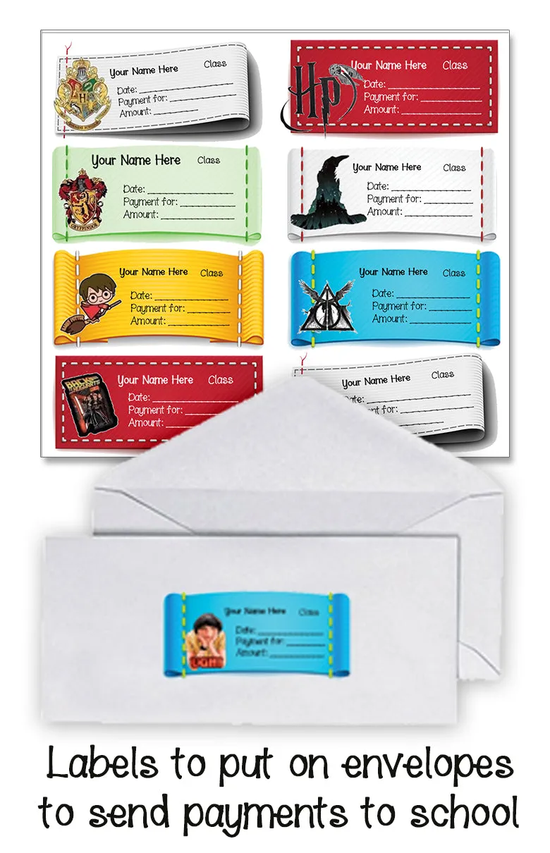""Harry Potter" school labels packs