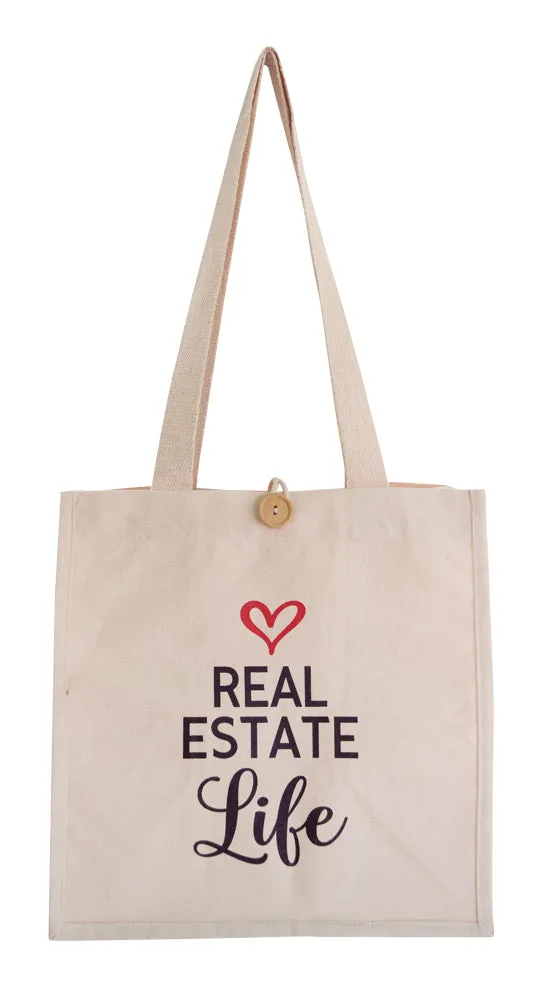 Real Estate Life Reusable Canvas Tote