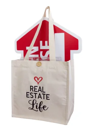 Real Estate Life Reusable Canvas Tote