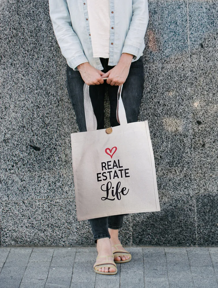 Real Estate Life Reusable Canvas Tote