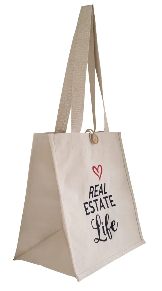 Real Estate Life Reusable Canvas Tote