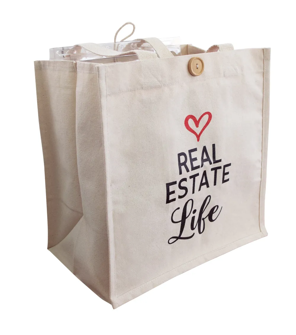 Real Estate Life Reusable Canvas Tote