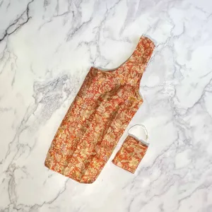 Reusable Shopping/Tote Bag - Eco-Friendly, Upcycled Sari, Handcrafted Style