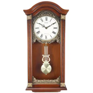 Rhythm Wooden Pendulum Decorative Wall Clock CMJ524NR06