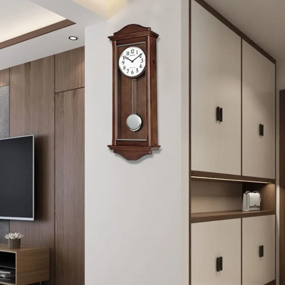 Rhythm Wooden Pendulum Wall Clock CMJ590NR06