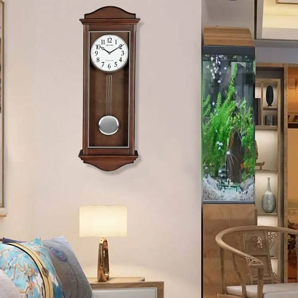 Rhythm Wooden Pendulum Wall Clock CMJ590NR06