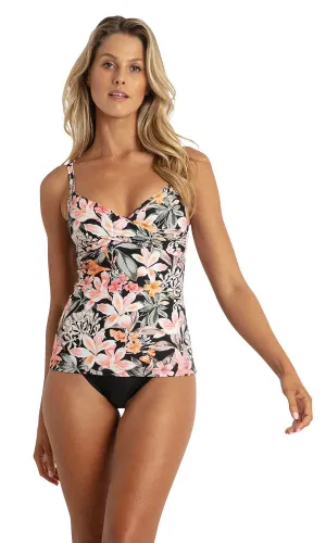 Rome Twist Front Singlet Black