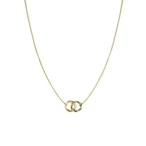 Rosefield Emerald Duo Gold Necklace JNEDG-J714