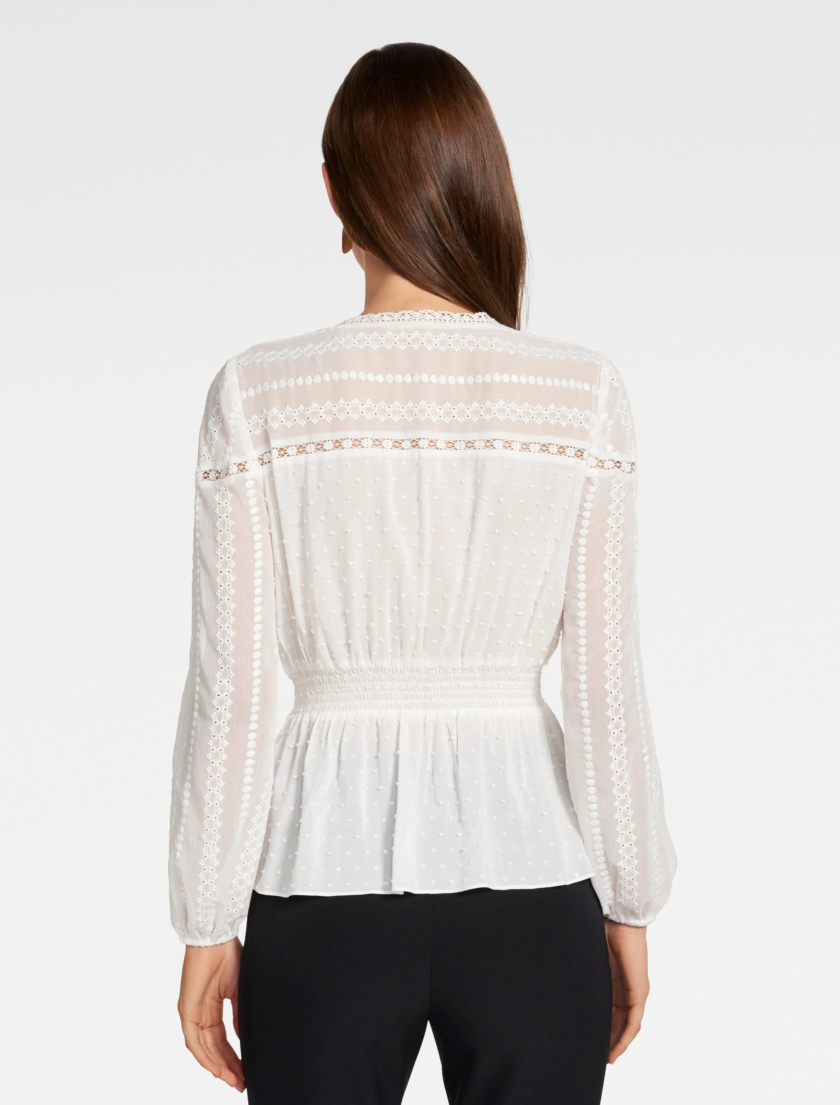 Rosie Wrap Shirred Waist Blouse