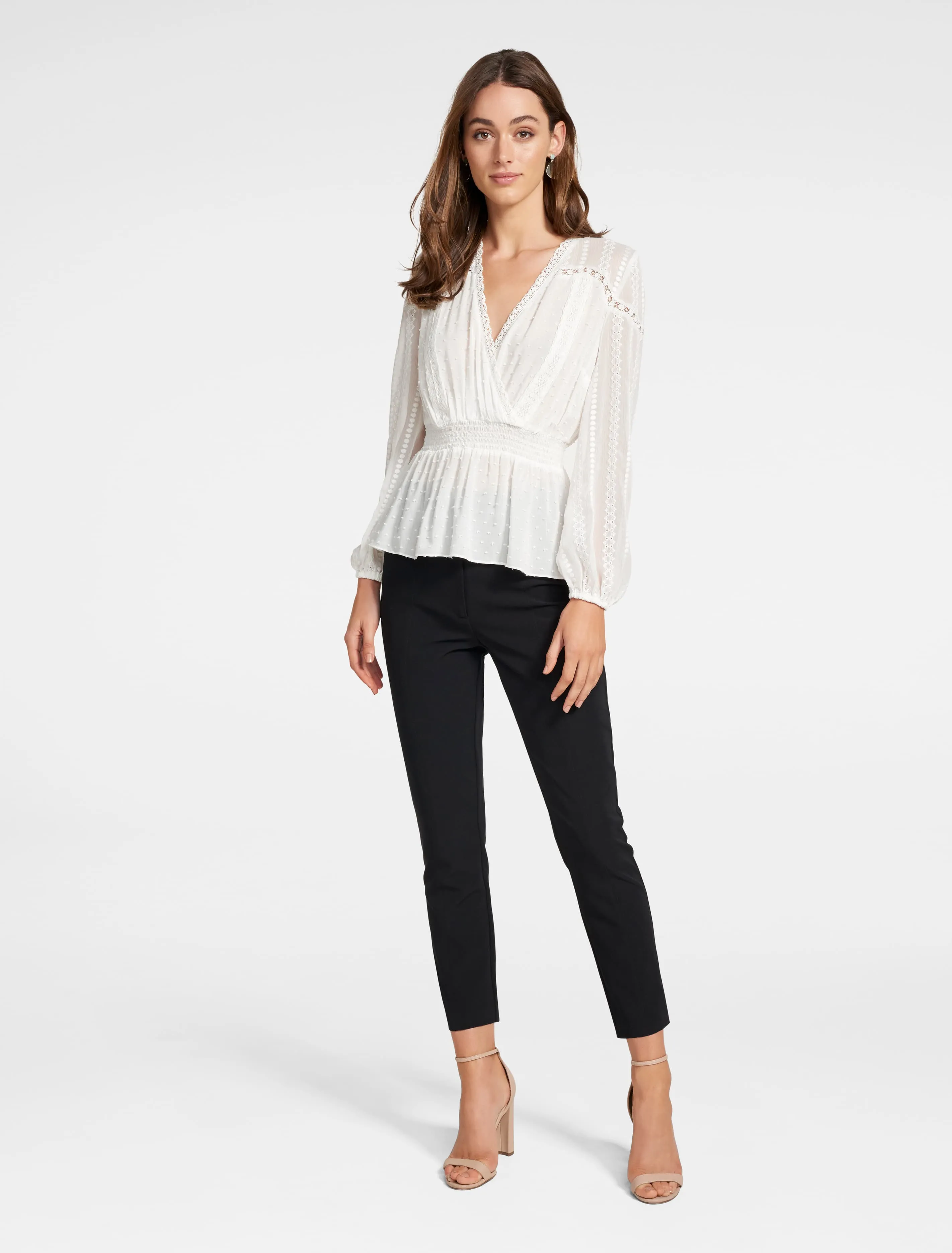 Rosie Wrap Shirred Waist Blouse