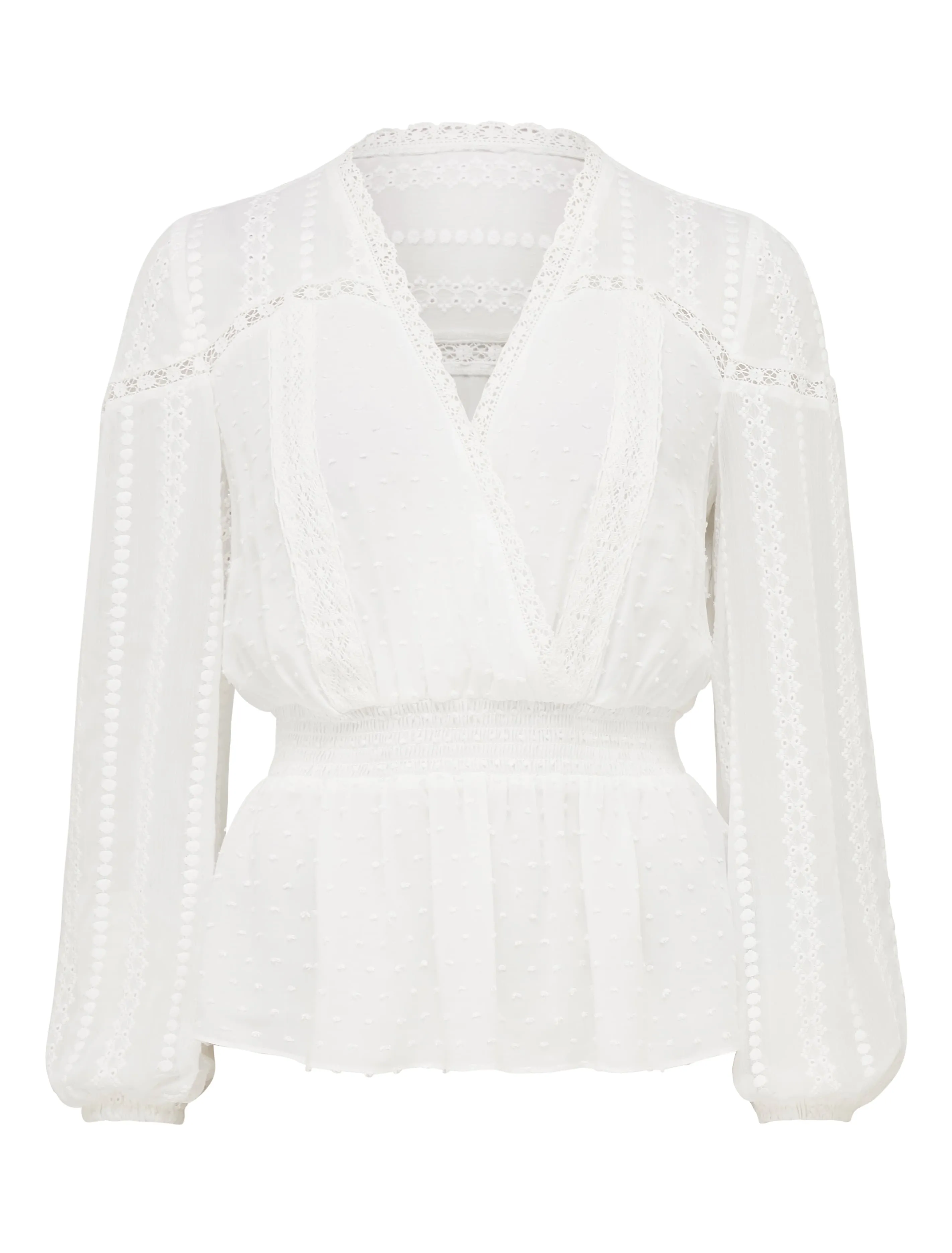 Rosie Wrap Shirred Waist Blouse