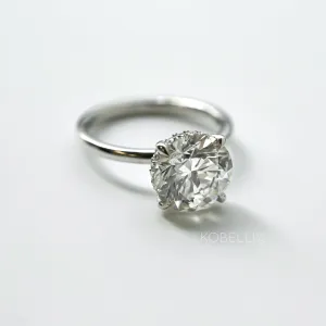 Round Hidden Halo Ring