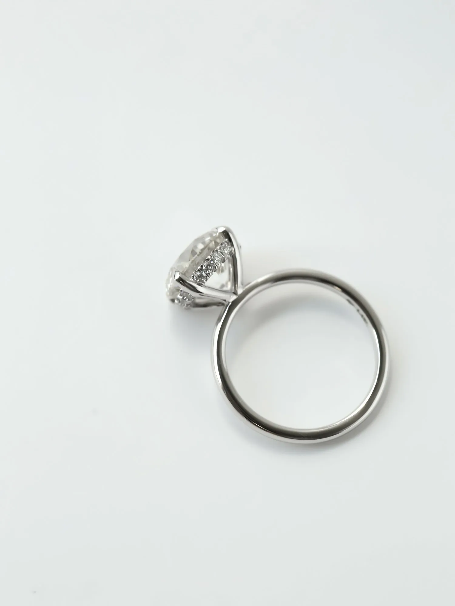 Round Hidden Halo Ring