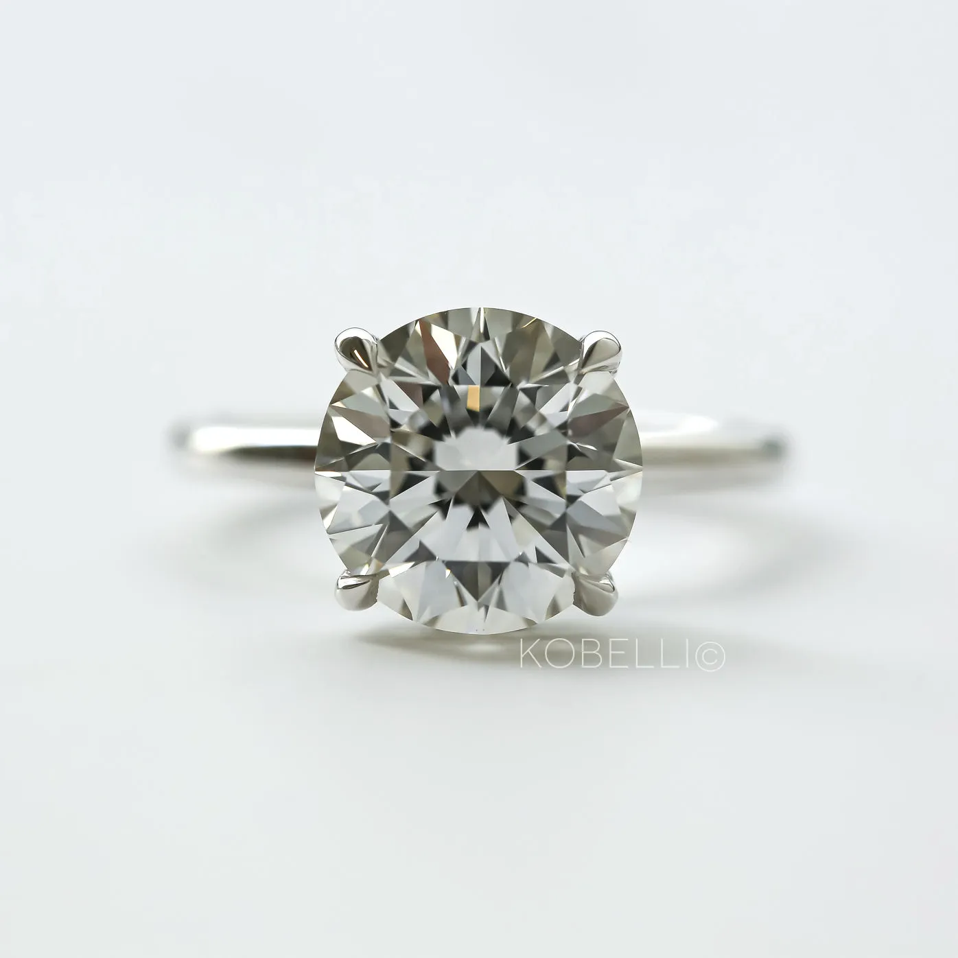 Round Hidden Halo Ring