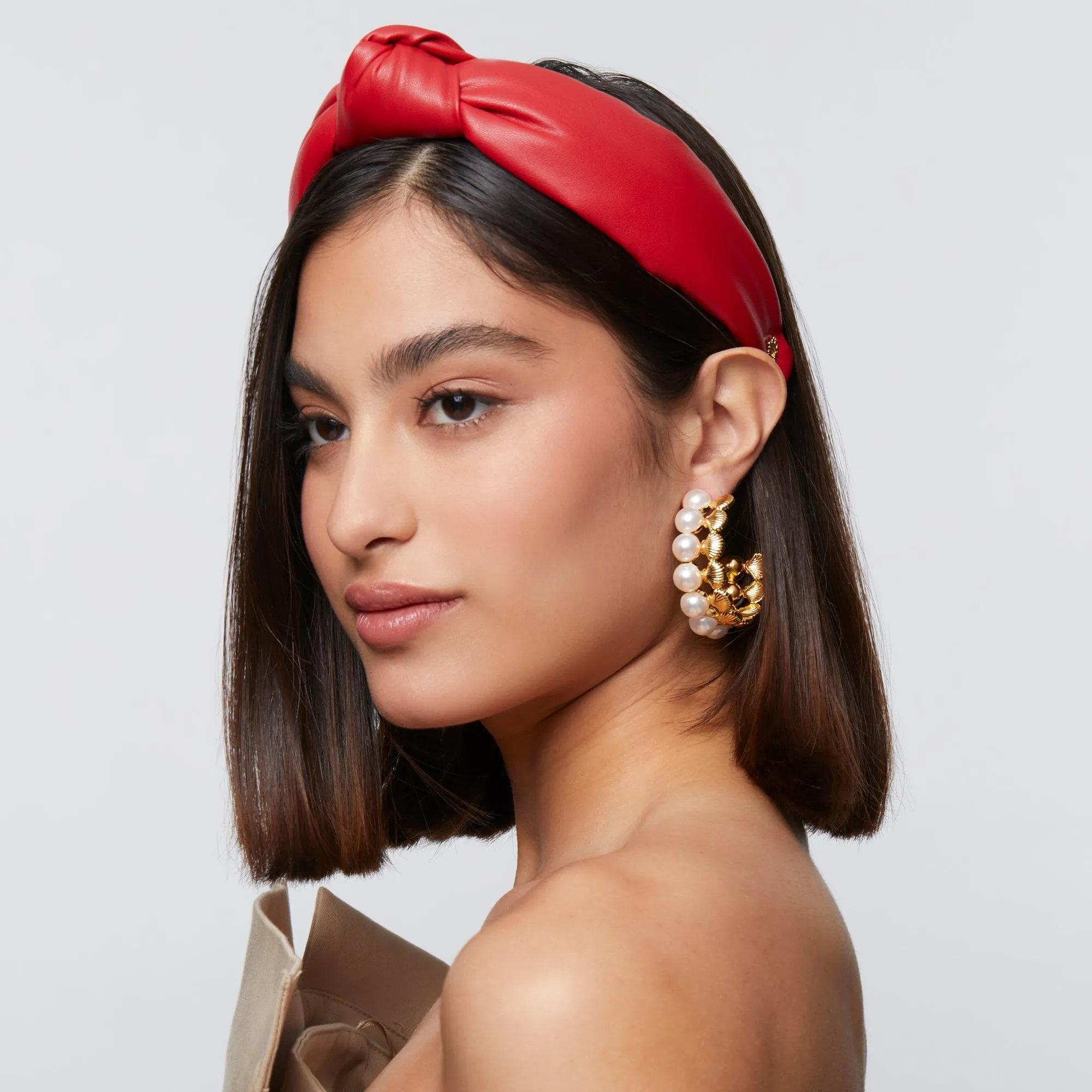 RUBY FAUX LEATHER KNOTTED HEADBAND