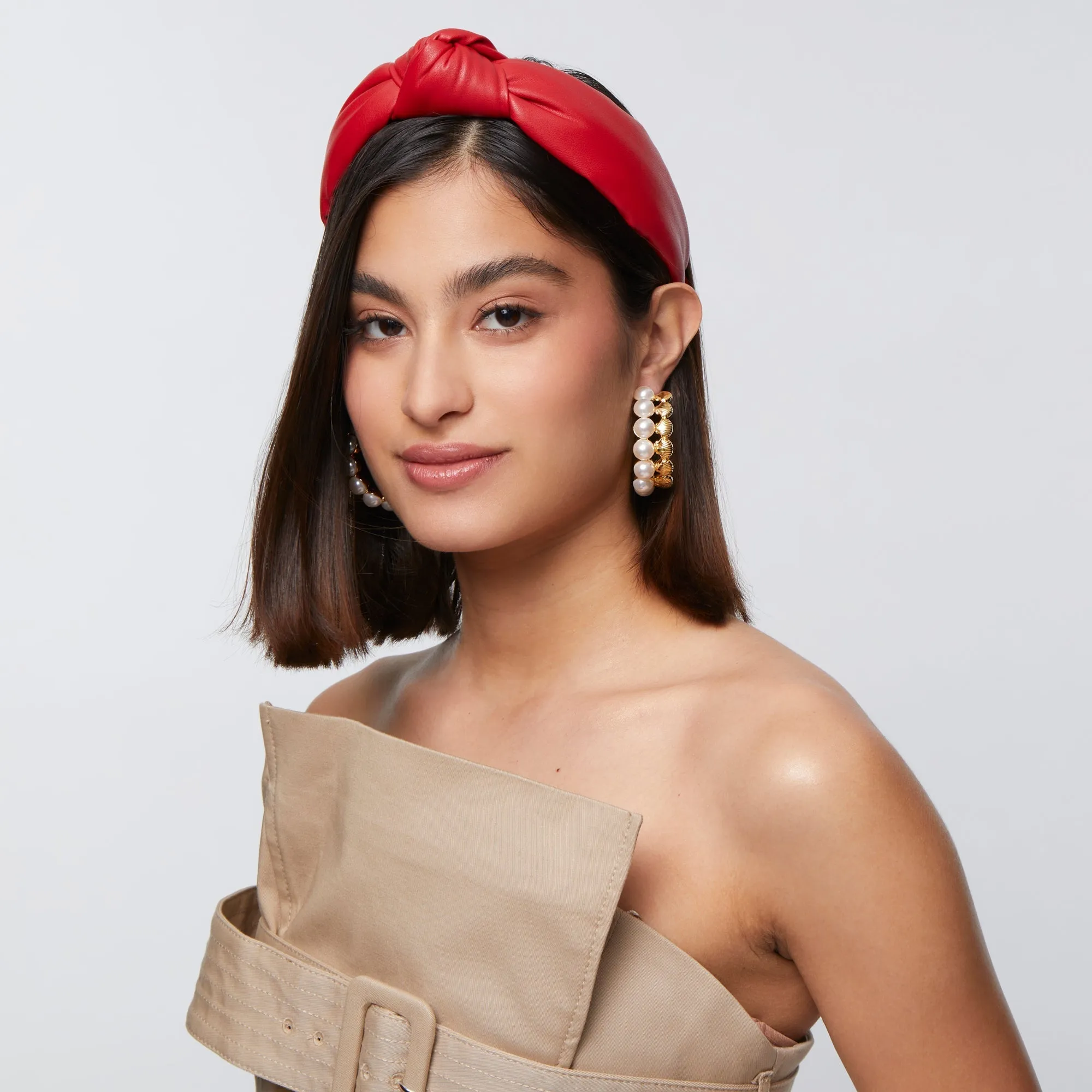 RUBY FAUX LEATHER KNOTTED HEADBAND