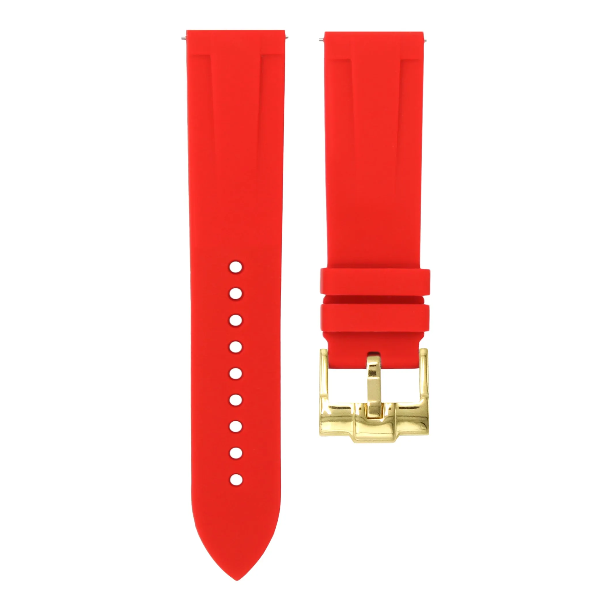 Scarlet Red - Quick Release Rubber Watch Strap For Breitling Professional Series