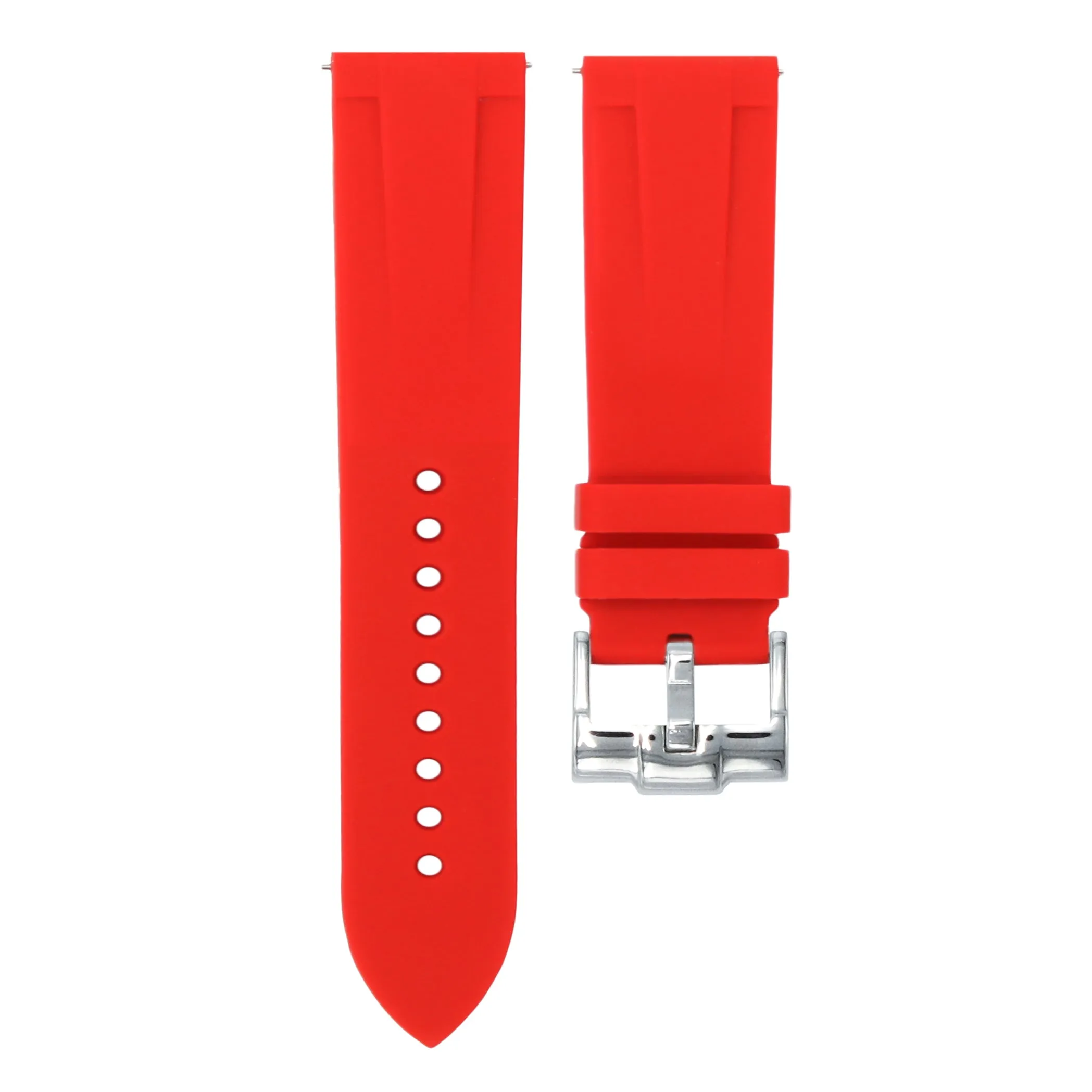 Scarlet Red - Quick Release Rubber Watch Strap For Breitling Professional Series