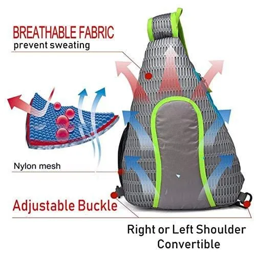SEEU Sling Bag Backpack for Women Men, Lightweight Chest Rope Bag one Strap Crossbody Shoulder Backpacks for Gym Travel