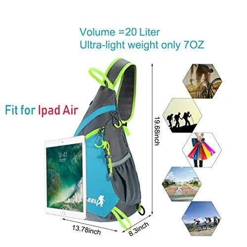 SEEU Sling Bag Backpack for Women Men, Lightweight Chest Rope Bag one Strap Crossbody Shoulder Backpacks for Gym Travel