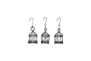 Set of 3 Jaria Wire Circus Cage Decorations