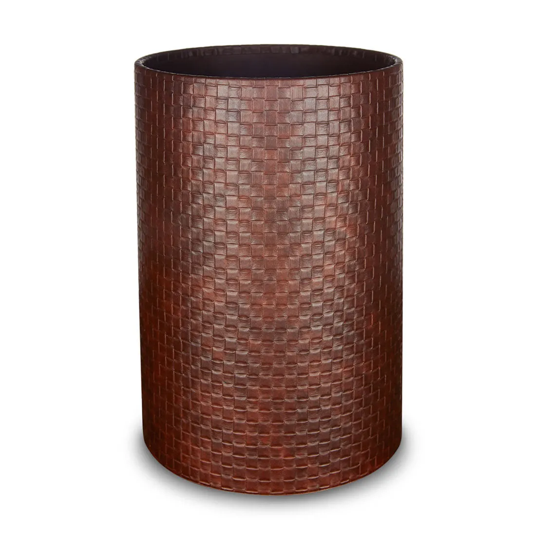 Shoreditch - Cylinder Faux Leather Waste Bin -  Dimensions: 20cm x H25cm