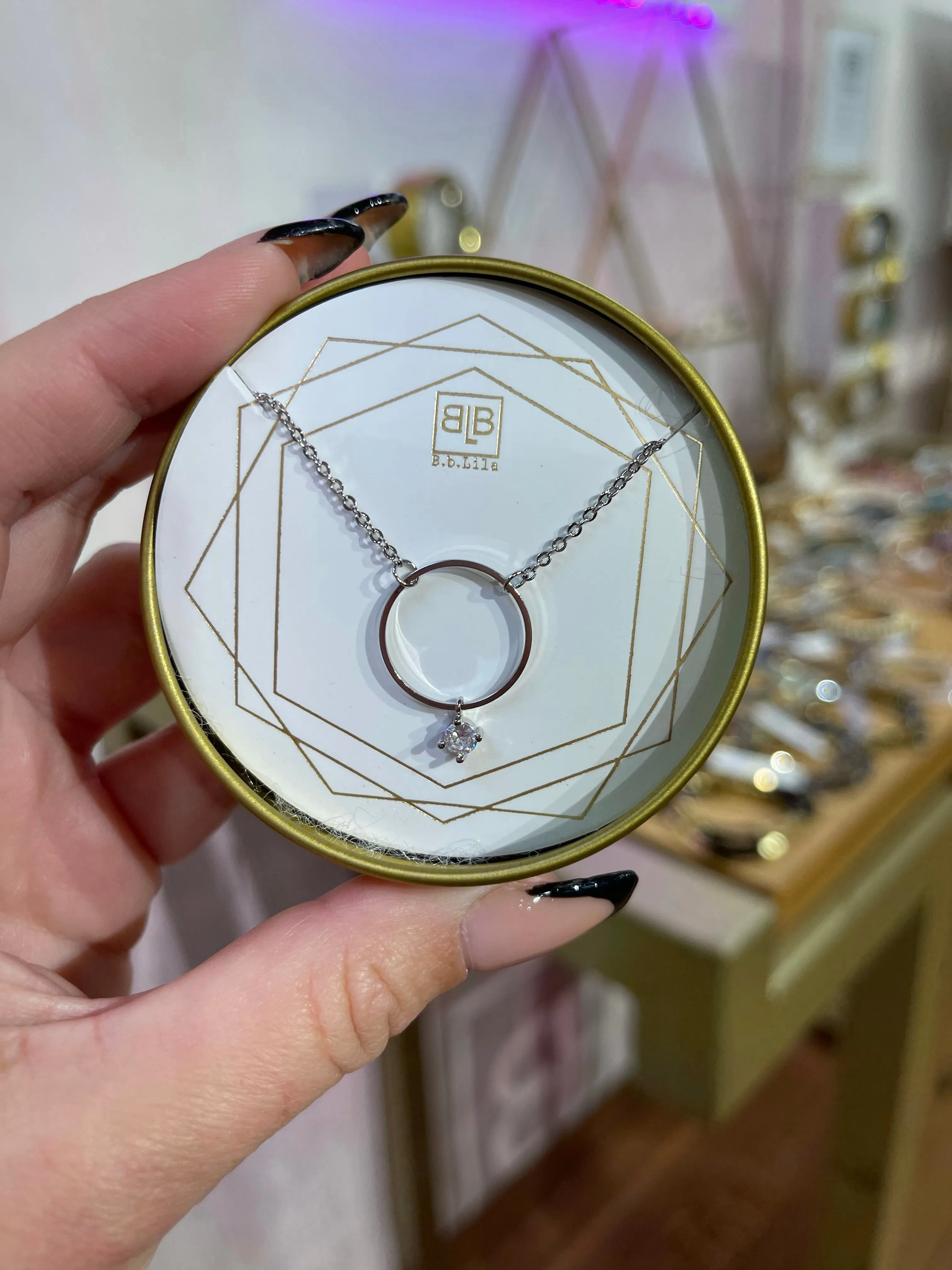 Spin Me Round Necklace by B.b.Lila - Silver