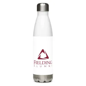 Stainless Steel Water Bottle - White | Alumni Logo