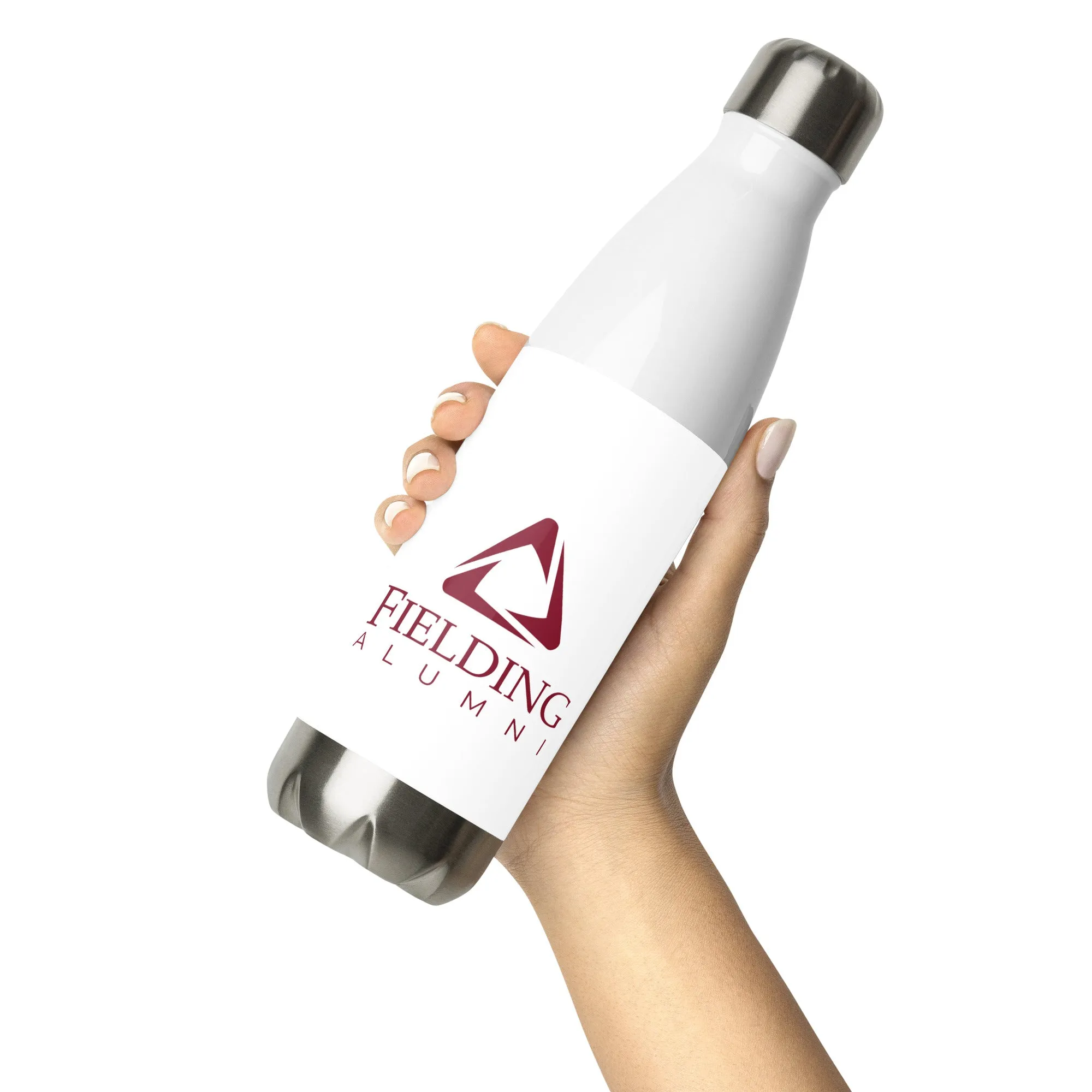 Stainless Steel Water Bottle - White | Alumni Logo