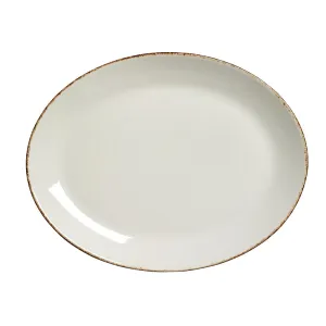 Steelite Brown Dapple Oval Coupe Plates 305mm (Pack of 12) - VV1317