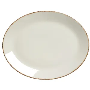 Steelite Brown Dapple Oval Coupe Plates 342mm (Pack of 12) - VV1318
