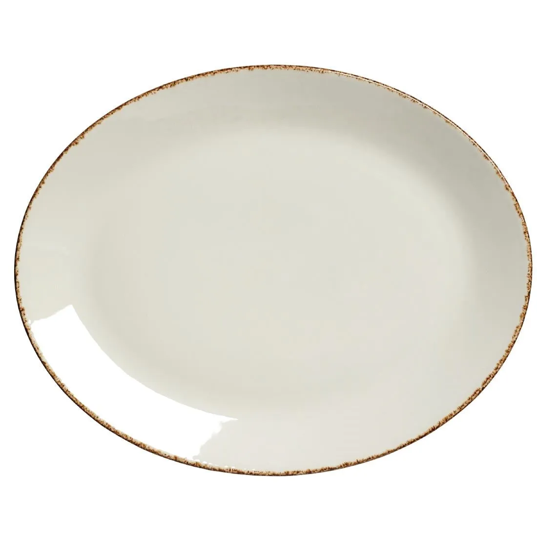 Steelite Brown Dapple Oval Coupe Plates 342mm (Pack of 12) - VV1318