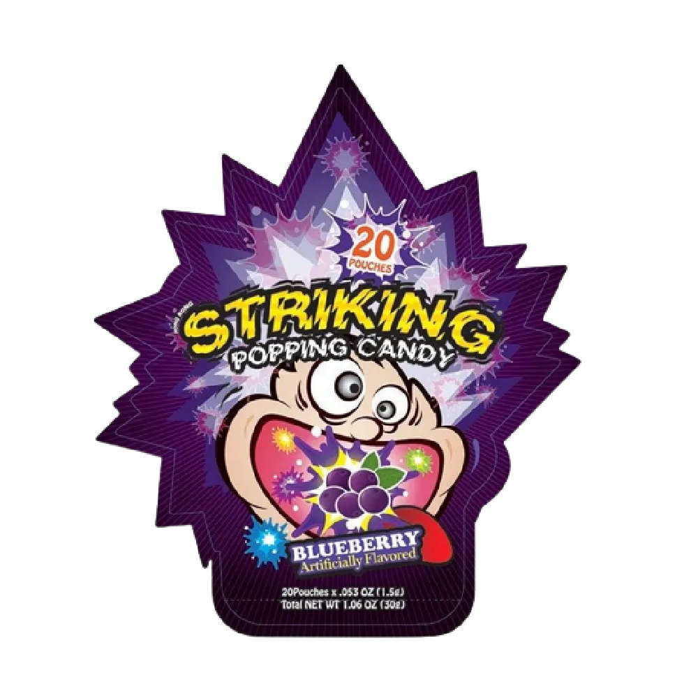 STRIKING Blueberry Flavour Popping Candy 30g
