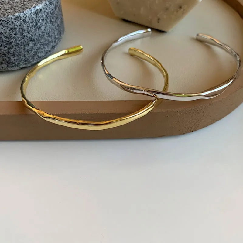 Striking Water Resistant Sterling Silver Wrist Bangles