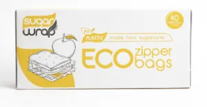 Sugarwrap Eco Zipper Bags from Sugarcane - Small