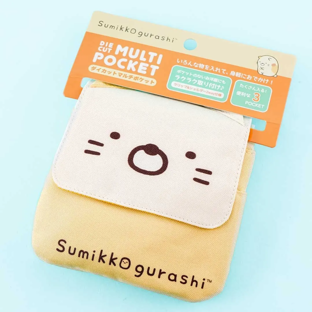 Sumikko Gurashi Die-Cut Multi-Pocket Sling Bag - Neko