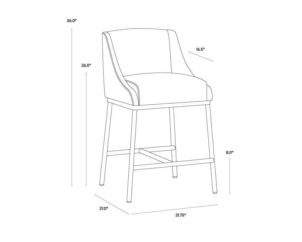 Sunpan Dalary Counter Stool