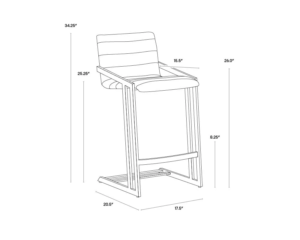 Sunpan Webber Counter Stool - Set Of 2