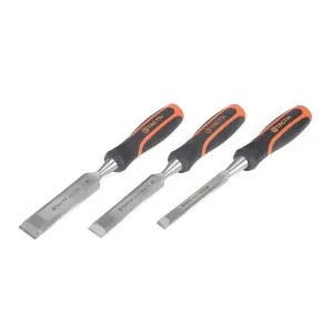 Tactix Long Wood Chisel Set - (3Pcs)
