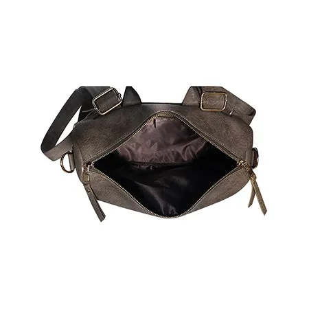 Taupe Gray Faux Leather NGIL Shoulder Backpack