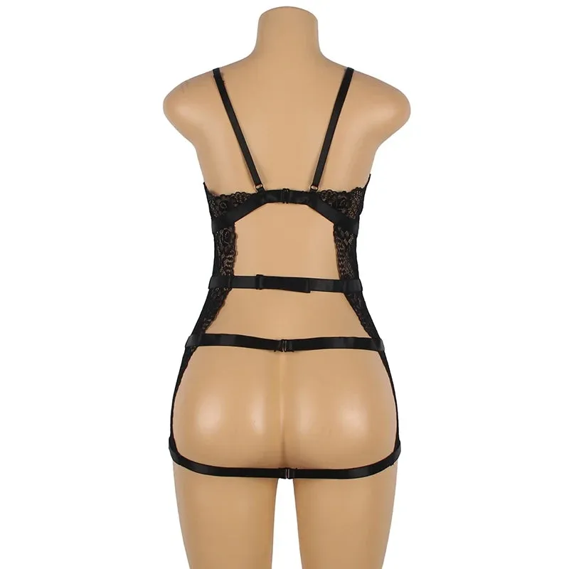 Temptress Faux Leather Rear View Play Dress