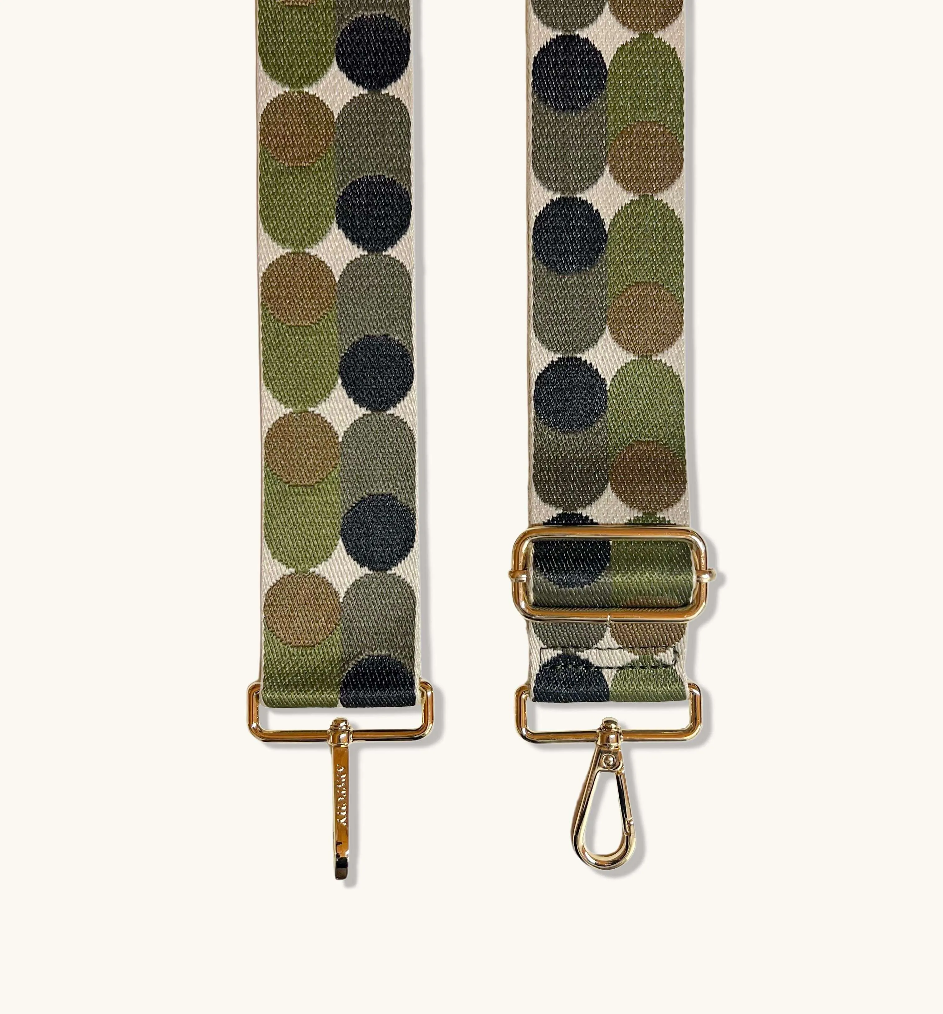 The Tassel Black Leather Crossbody Bag With Khaki Pills Strap