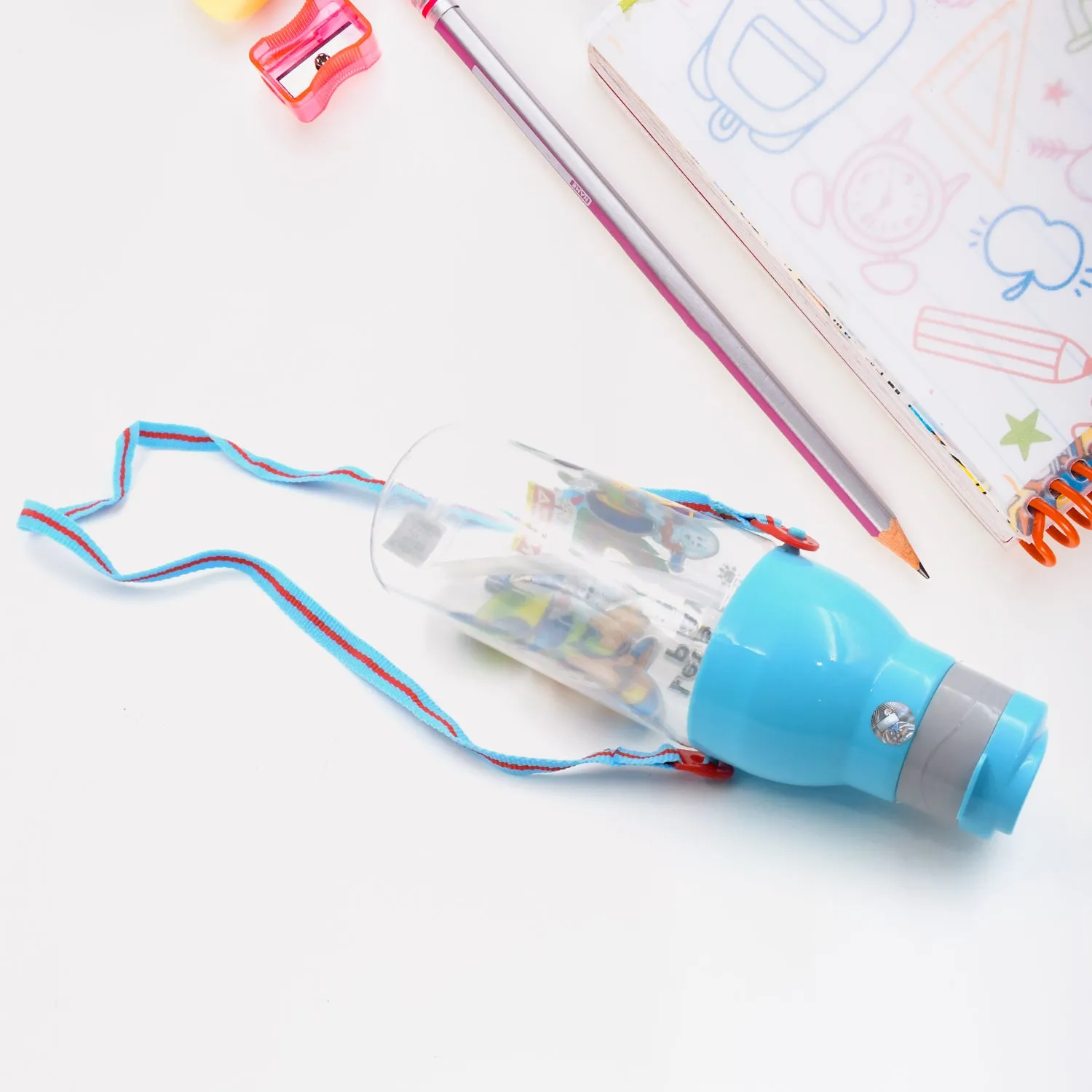 Transparent Insulated Sports Water Bottle with Straw, 800 ml